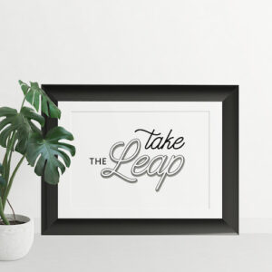 take the leap word art